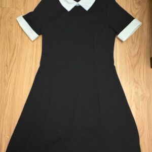 Black And Black Dress With White Collar And Cuffs for Sale up to 90% Off:  Poshmark
